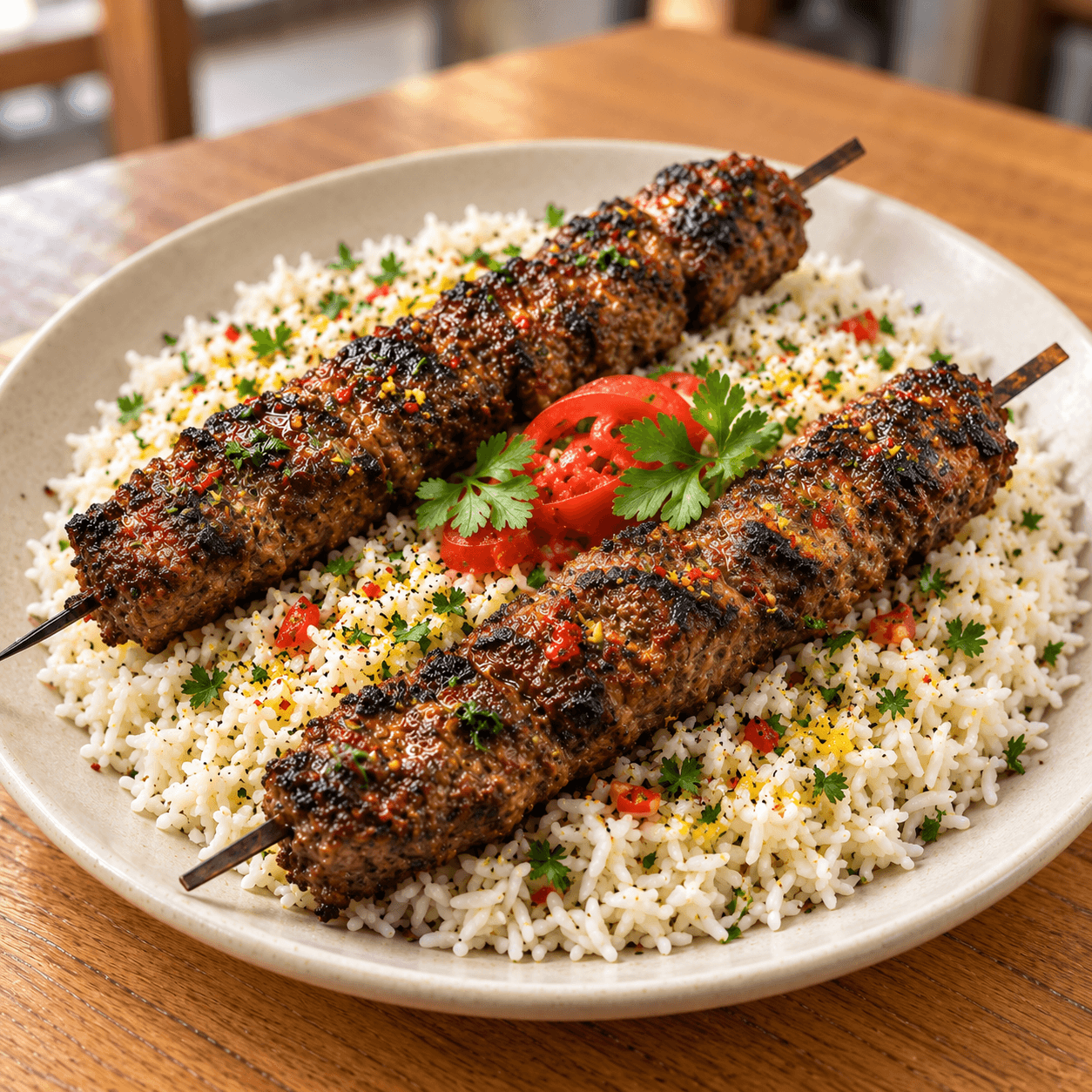Beef Kabab Over Rice