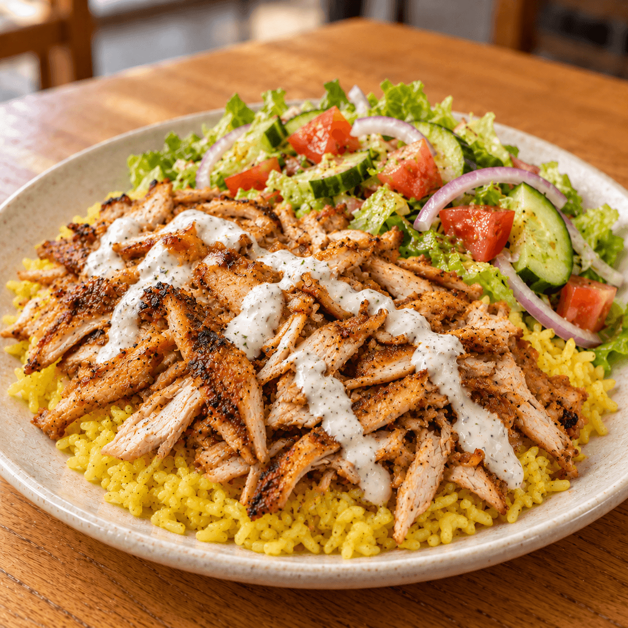 Chicken Shawarma Over Rice